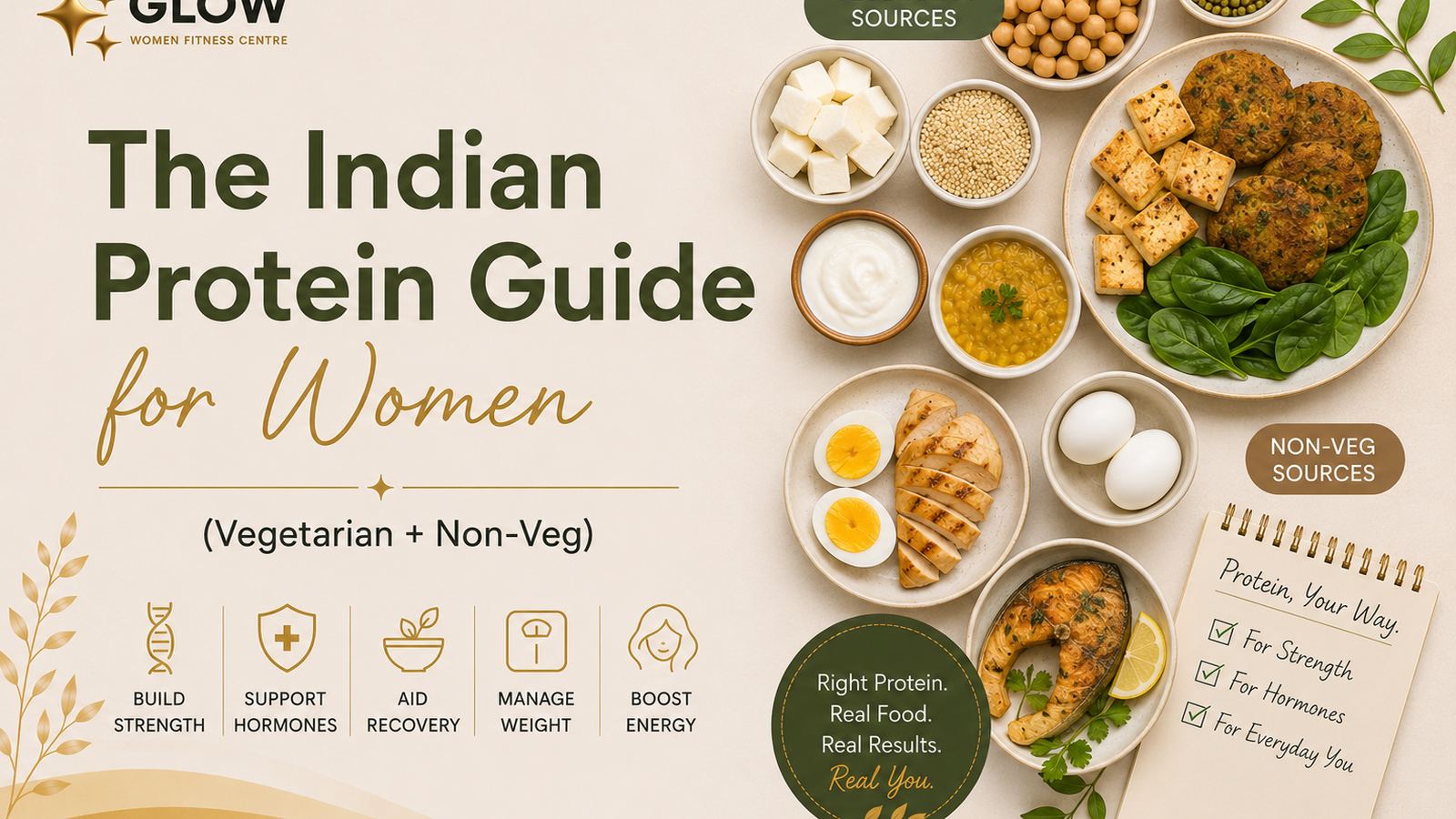 The Indian Protein Guide for Women (Vegetarian + Non-Veg)