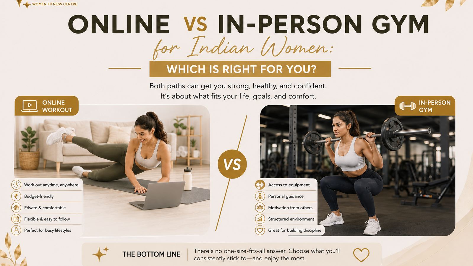 Online vs In-Person Gym for Indian Women: Which Is Right for You?